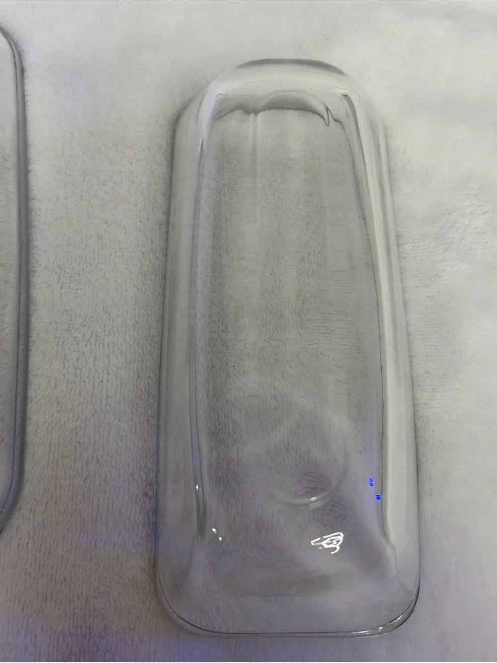 vintage Anchor Hocking clear glass covered butter dish